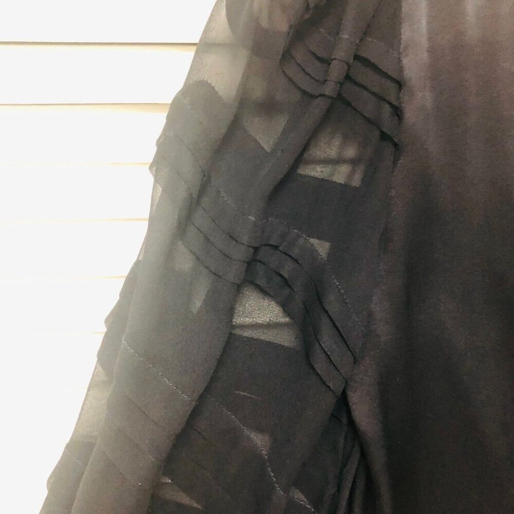NWT ABS Silk Cocktail Dress Women's 2 LBD Balloon Slv Lined USA $260 Neiman Marc - Picture 4 of 11